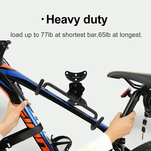 Vista 6 de UU-Major Soporte de pared para bicicleta, colgador de bicicleta resistente, gancho de bicicleta montado para pared de garaje, soporte horizontal