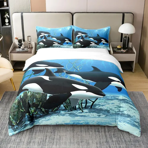 Vista 22 de Axolotl Funda de Edredón 100% Algodón Tamaño Twin Lindo Juego de Ropa de Cama de Axolotl Funda de Edredón Kawaii Funda de Edredón de Animales