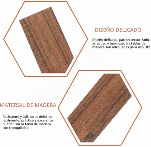 Vista 4 de 6 láminas de madera texturizada de repuesto para banco de jardín para manualidades y asientos al aire libre, tableros de madera sin terminar