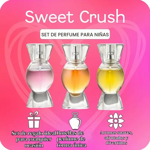 Vista 2 de SCENTED THINGS Set de Perfume para Niñas de Caramelo – Spray Corporal Frutal Perfumes para Niñas de Edad Intermedia y Adolescentes, 3 Botellas