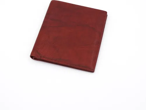 Vista 7 de ag wallets Billetera de cuero de napa RFID para hombre con 2 ventanas de identificación, billetera grande para hombre, billetera plegable