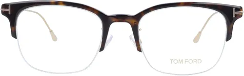 Vista 2 de Tom Ford - FT5645-D Dark Havana Gafas Rectangular Hombre - 2.047 in, Lentes brillantes de color Havanaoro amarilloazul