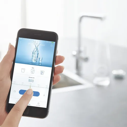 Vista 9 de GROHE Blue Home Starter Kit (Kitchen Mixer with Filter Function, for Bubble Water, WLAN, Extendable L-Outlet), Chrome, 31927001
