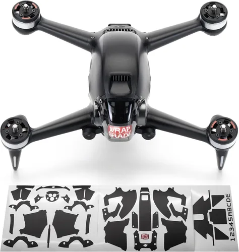 Vista 8 de WRAPGRADE Piel compatible con DJI FPV Envoltura completa (Airforce Silver)