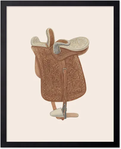 Vista 54 de Poster Master Póster vintage de cuero para silla de montar, estampado retro de vaquero, arte de silla de montar, diseño occidental, impresión