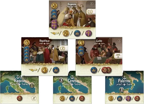 Vista 8 de Virtù - Juego de mesa con temática renacentista italiana, juego de estrategia profunda para adultos y adolescentes a partir de 14 años, 2 a 5