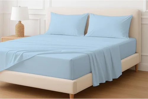 Vista 35 de Sábanas extra profundas, sábanas de algodón, 100% algodón, sábana bajera de bolsillo extra profundo de 22 pulgadas con elástico en todo el contorno