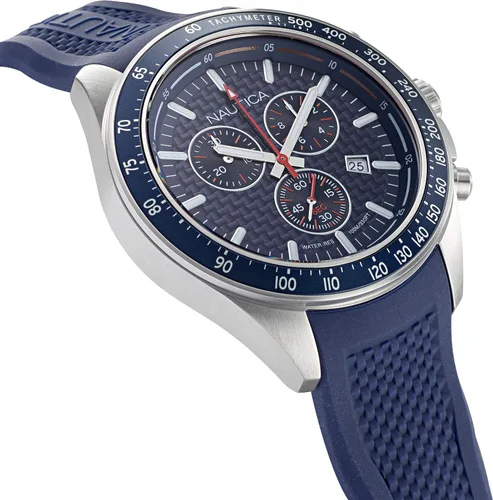 Vista 2 de Nautica NAPOBS108 Ocean Beach - Reloj con correa de silicona grisazulazul para hombre Azul