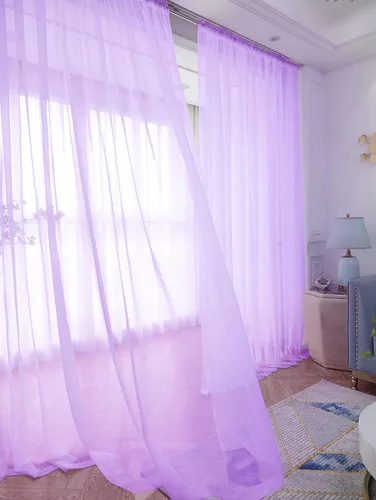 Vista 30 de L&TEC Cortinas traslúcidas para la ventana de color beige, 2 paneles de 48x45 pulgadas, con bolsillo básico para la barra de la cortina