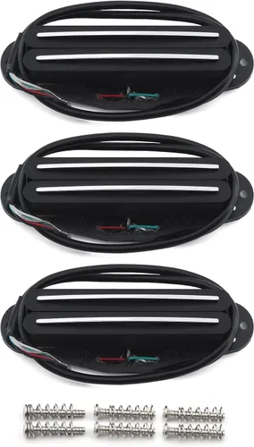 Vista 10 de FLEOR Pastilla de guitarra Humbucker de doble riel caliente con tamaño de bobina simple (12-13K), negra