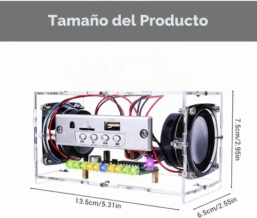 Vista 8 de MiOYOOW Kit de altavoz Bluetooth DIY, kit de práctica de soldadura STEM