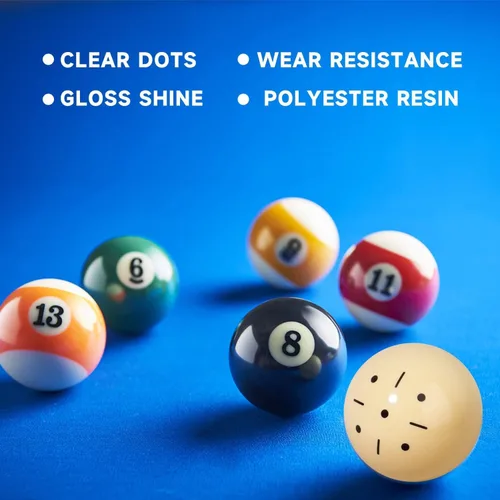 Vista 3 de GSE Billiard Training Cue Ball, AAA-Grade PRO Cup Standard Pool Cue Ball 2 puntos negros