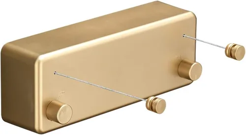 Vista 11 de BESy Funda retráctil ABS + secadora de aluminio con cuerda doble de acero inoxidable ajustable, estilo hotel, resistente, método de montaje