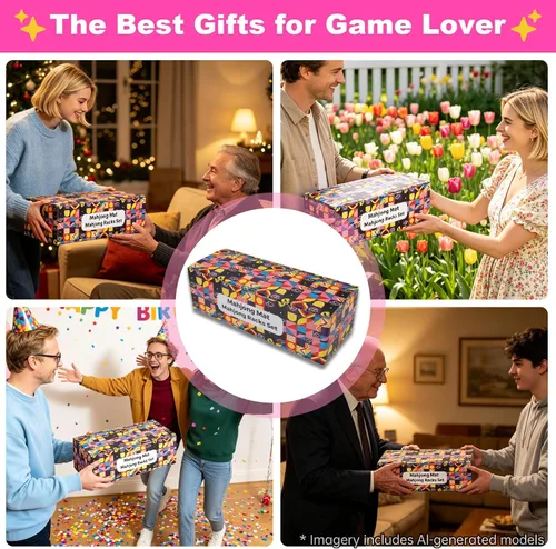Vista 7 de American Mahjong Mat and Racks Set Mahjong Mat con 4 empujadores Clolors Rosa