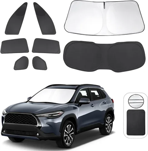 Vista 45 de TINGLU Persianas de ventana para Honda CR-V 2023-2026, accesorios para ventanas laterales de automóvil, parabrisas triangular, parasol para rayos UV