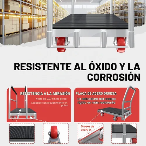 Vista 6 de Camión de panel resistente 2IN1, carro de plataforma de 42" x 24
