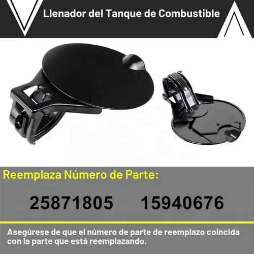 Vista 2 de 25871805 Conjunto de tubo de llenado de tanque de combustible con parachoques de puerta, puerta de depósito de combustible para Chevy Silverado 1500