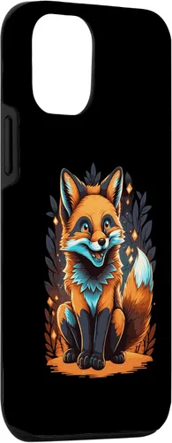 Vista 3 de iPhone 15 Artistic Fox Ilustración Lindo Anime Fox Case