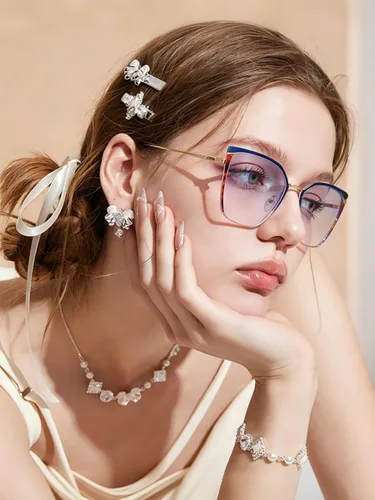 Vista 2 de Lentes de luz azul para mujeres y hombres, anteojos de computadora para hombres y mujeres, antifatiga, gafas de pantalla HD para oficina, lectura