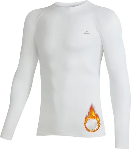 Vista 21 de Willit Camisetas térmicas de compresión de forro polar de manga larga para niñas y niños