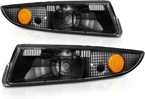 Vista 2 de AmeriLite Luces de parachoques Euro Black Amber para Chevy Camaro - lado del pasajero y del conductor