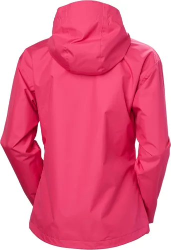 Vista 3 de Helly Hansen Chaqueta de Lluvia Seven J para Mujer Impermeable, Resistente al Viento y Transpirable con Capucha Rosa fuerte