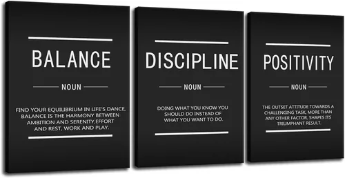Vista 59 de Arte de Pared Motivacional 40 Razones para Entrenar 3 Piezas Pintura Impresión en Lienzo Decoración de Oficina Póster Mentalidad Millonaria