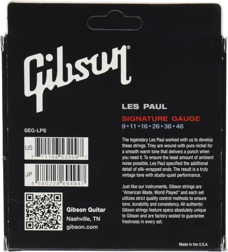 Vista 2 de Gibson Les Paul Premium Cuerdas de Guitarra Eléctrica, Calibre Signature 9-46