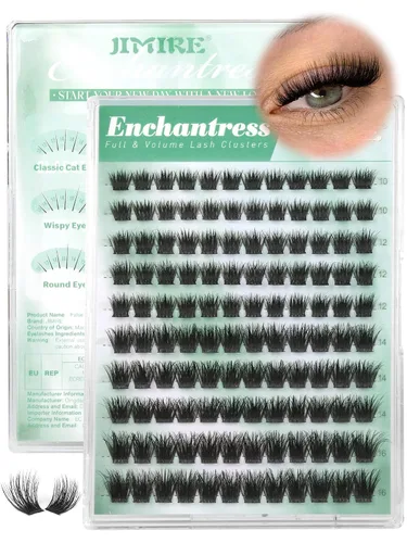 Vista 9 de Wispy Lash Racimos de Pestañas de Aspecto Natural Manga, Extensiones de Pestañas en Racimo de 0.39-0.630 in, Extensiones de pestañas en racimo en D