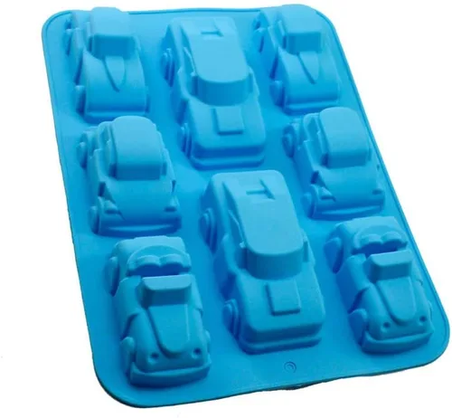 Vista 8 de Molde de silicona con forma de coche para hornear antiadherente, fondant de pastel y herramienta de chocolate, fácil de desmoldar, galletas