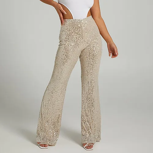 Vista 4 de Sweat Pants for Womens Women's Spring New Casual High Waist Slim Fit Flare Pants Joggers for Women Trendy
