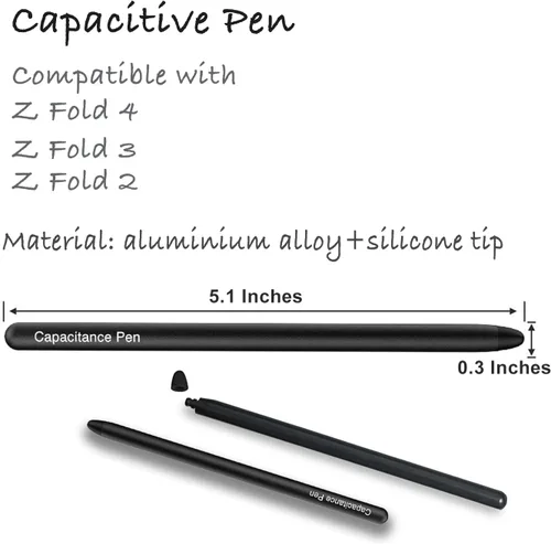 Vista 2 de S Pen para Galaxy Z Fold 4, Fold 3, Fold 2, Maezar Stylus Capacitive Touch Pen S Pen Fold Edition (punta suave de silicona) para Samsung Galaxy Z