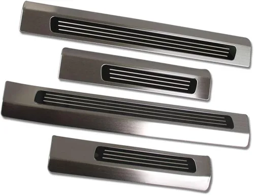Vista 8 de Para Volvo XC90 2016 2017 2018 2019 2020 2021 2022 2023 2024 2025 2026 Cubierta de placa de umbral de puerta exterior (negro)