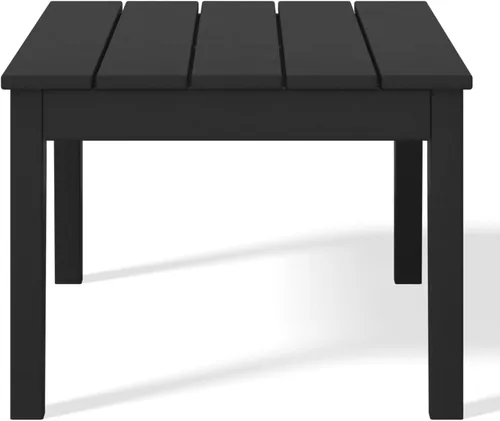 Vista 4 de WestinTrends Malibu - Mesa de centro rectangular de polietileno de alta densidad para exteriores, color negro