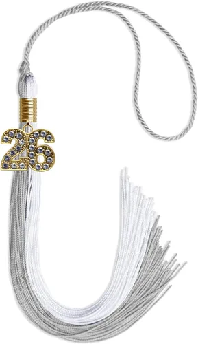 Vista 27 de Endea Graduation Borla de doble color con dije dorado (negro/oro brillante, 2022)