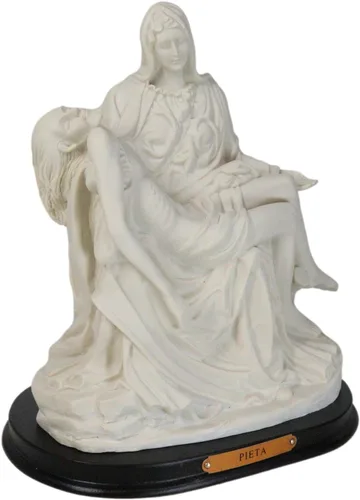Vista 5 de Ebros Gift Museo Vaticano Miguel Ángel Capilla Sixtina Reproducción de La Pieta Figura decorativa de 10.5 pulgadas de alto Madre María Lamentación