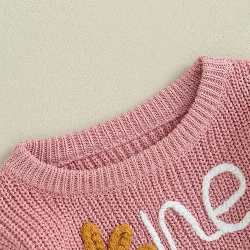 Vista 5 de Karwuiio Suéter de punto para bebé, niña, niño, sudadera de punto para bebé, ropa de otoño e invierno