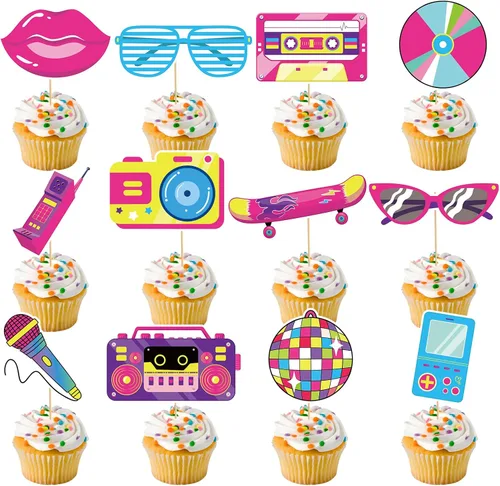 Vista 20 de 48 piezas de decoración de cupcakes de dinosaurio rugido dinosaurio decoración de pastel de cumpleaños para temática de dinosaurio, suministros