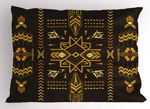 Vista 42 de Ambesonne Funda de almohada con frase en escala de grises, composición de flechas y puntos, inscripción inspiradora Be Brave, funda de almohada Gris