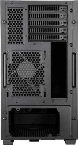 Vista 4 de Silverstone Technology CS382 chasis NAS Micro-ATX de 8 bahías SAS-12G / SATA-6G de alto rendimiento intercambiable en caliente, SST-CS382