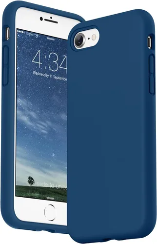 Vista 18 de Surphy - Carcasa de silicona compatible con iPhone SE 2020, iPhone 8, iPhone 7, funda de silicona líquida (con forro de microfibra) para iPhone 7