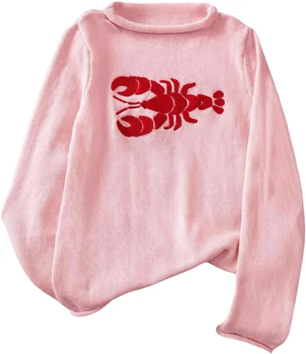 Vista 7 de Verdusa Suéter de langosta acogedor para mujer, para otoño, lindo cuello Beige