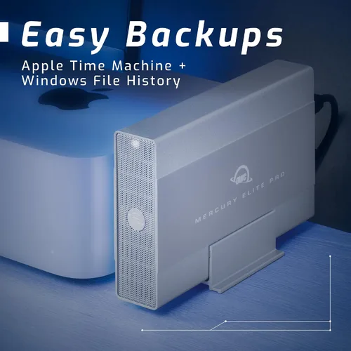 Vista 5 de OWC Mercury Elite Pro 8TB 7200 RPM Solución de almacenamiento con USB 3.2 5Gb/s