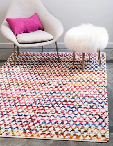 Vista 13 de Unique Loom Braided Chindi Collection - Alfombra casual moderna para múltiples áreas, 9 pies x 12 pies, rectangular de 9 x 12 pies