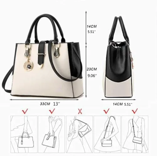 Vista 4 de Bolso bandolera de hombro con correa larga desmontable para mujer