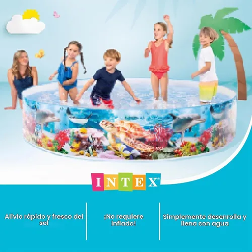 Vista 5 de Piscina Intex Deep Sea Blue SnapSet para niños