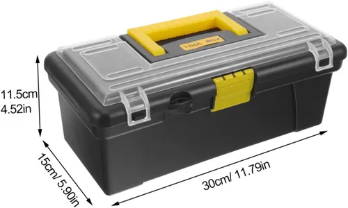 Vista 2 de Caja de herramientas multiusos para coche y hogar Electricista con organizador de tornillos de gran capacidad y piezas de hardware, contenedor