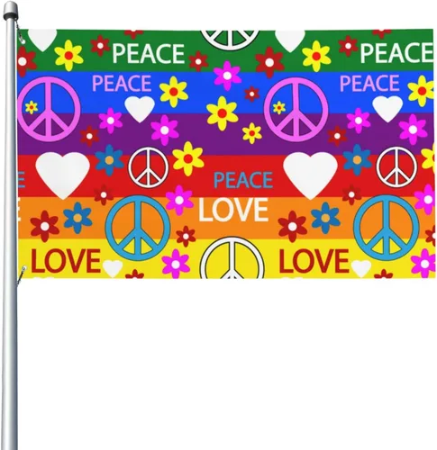 Vista 15 de Banderas para exteriores, retro de los años 60, bandera de jardín de verano de doble cara, banderas de patio de 3 x 5 pies, decoración de jardín