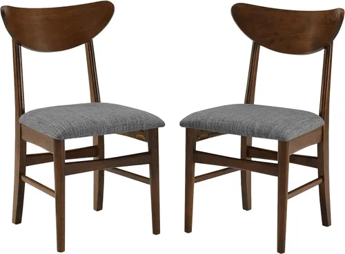 Vista 11 de Crosley Furniture Landon - Juego de 4 sillas de comedor de madera modernas de mediados de siglo con asiento tapizado, silla de cocina, bellota