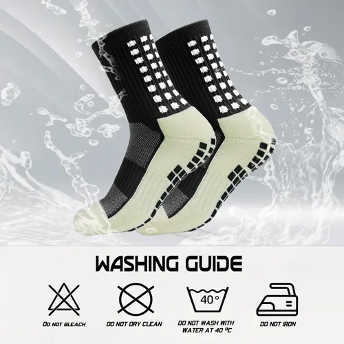 Vista 6 de Yufree Grip - Calcetines de fútbol antideslizantes antideslizantes para hombre, para fútbol, baloncesto, deportes, 4 pares